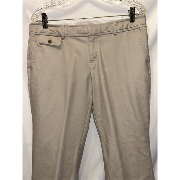 Banana Republic Ryan Fit Pants Womens 10 Tan Career Boot Cut Pockets career wear - Picture 2 of 13